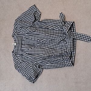 Madewell gingham wrap shirt S